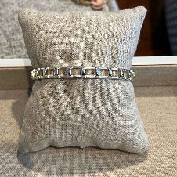 Stella & Dot Silver Cage Cuff Bracelet - Picture 5 of 7
